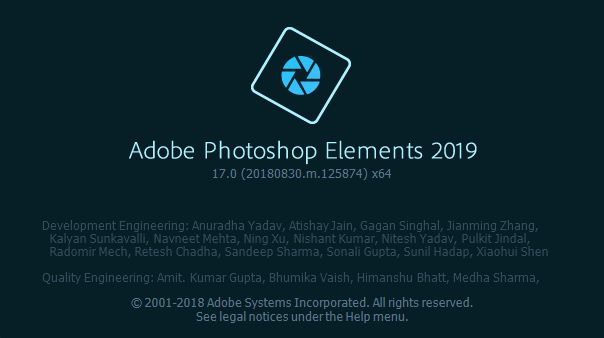 Photoshop／Premiere Elements の製品バージョンを確認